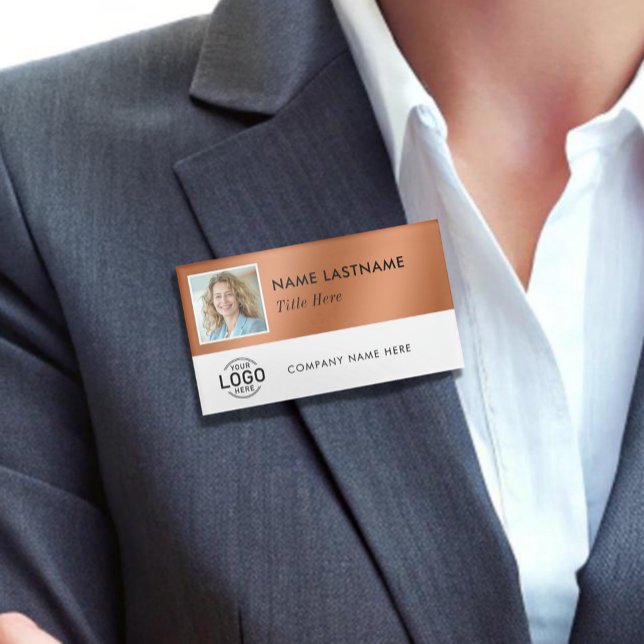 Quadratische Foto-Logo-Imitate Kupfer weiß Magnesi Namenschild (Von Creator hochgeladen)