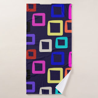 Quadratische geometrische Malerei, nahtlos designg Badehandtuch