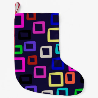 Quadratische geometrische Malerei, nahtlos designg Kleiner Weihnachtsstrumpf