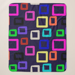 Quadratische geometrische Malerei, nahtlos designg Sherpadecke