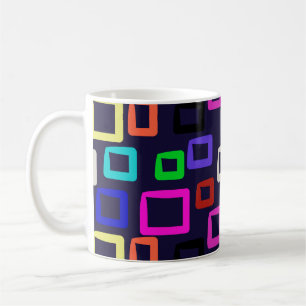 Quadratische geometrische Malerei, nahtloses Desig Kaffeetasse