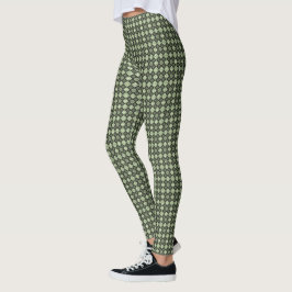 quadratische grüne Textur Kachel klassisches Modeg Leggings