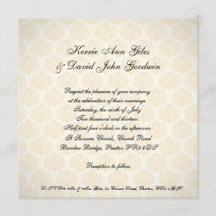 Quadratische Hochzeitseinladung Vintage Orange und Einladung