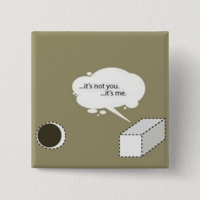 quadratische Klammer; rundes Loch Button (Vorderseite)