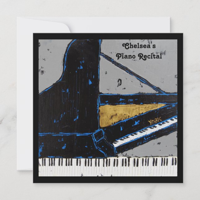 Quadratische Klaviererwägungsgrundeneinladung Einladung (Vorderseite)