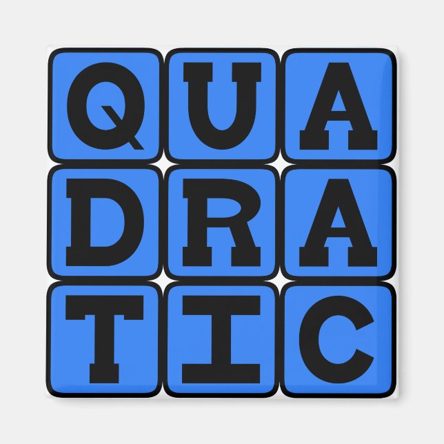 Quadratische, mathematische Gleichung Magnet (Vorne)