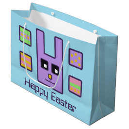 Quadratische Osterhasen-Geschenk-Tasche (groß) Große Geschenktüte