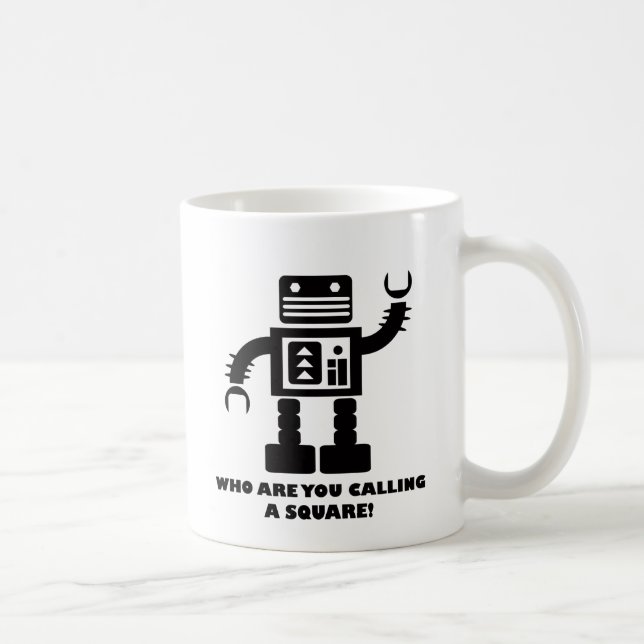 Quadratische Roboter-Tasse Tasse (Rechts)