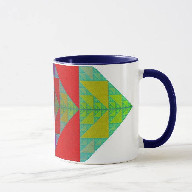 Quadratische Tasse RGB Sierpinski (Rechts)