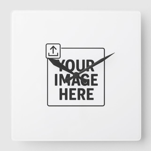 Quadratische Uhr mit Foto (Vorderseite)
