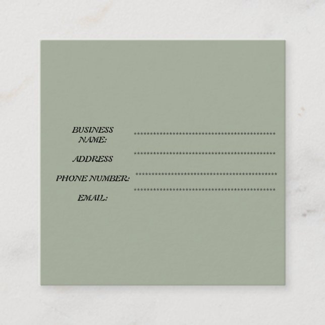 quadratische Visitenkarte (Vorderseite)