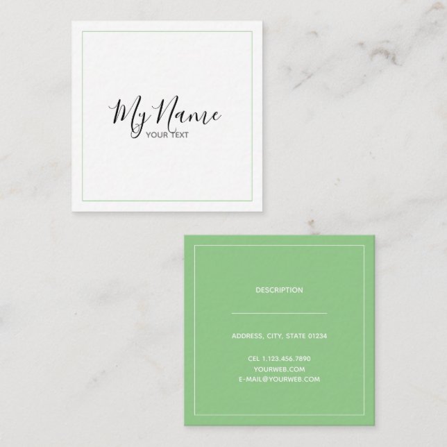 Quadratische Visitenkarte (Vorne/Hinten)