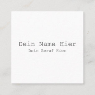 Quadratische Visitenkarte Selbst Gestalten Vorlage