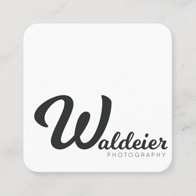 Quadratische Visitenkarten Quadratische Visitenkarte (Vorderseite)