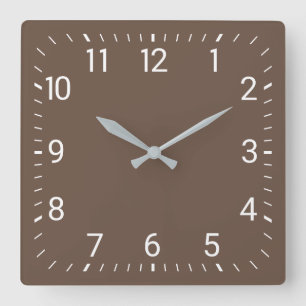 Quadratische Wanduhr Browns