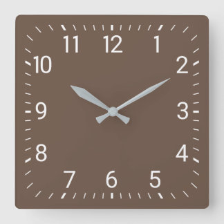 Quadratische Wanduhr Browns