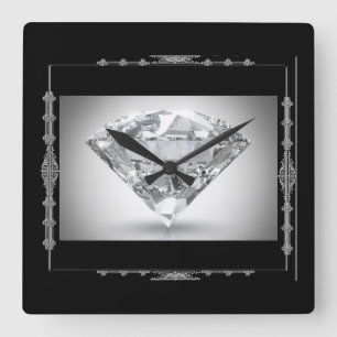 Quadratische Wanduhr/Diamant Wanduhr