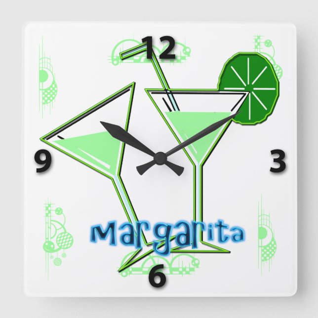 Quadratische Wanduhr Margarita (Vorderseite)