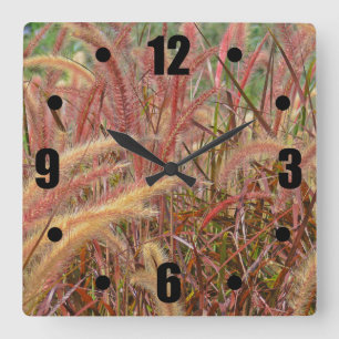 QUADRATISCHE WANDUHR MIT BUNTEN DEKORATIVEN