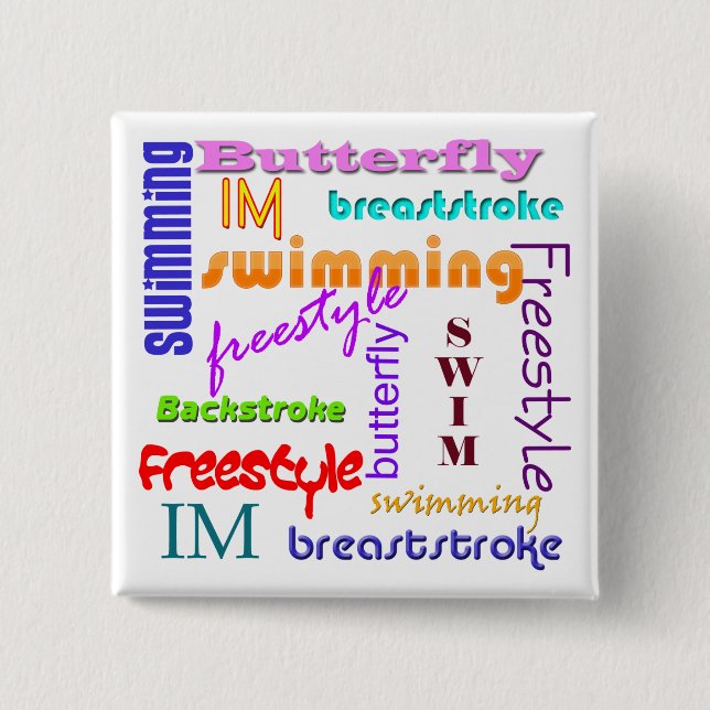 Quadratischen Knopf überall schwimmen Button (Vorderseite)