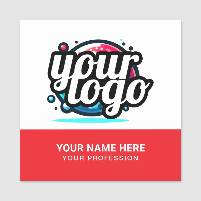 Quadratischer cooler Mitarbeiter-Pin-Name-Tag mit  Namensschild (Vorderseite)