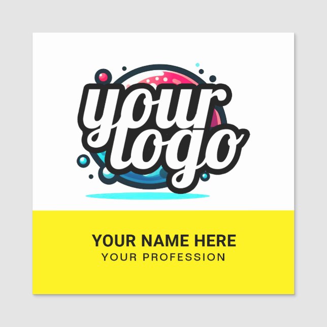 Quadratischer cooler Mitarbeiter-Pin-Name-Tag mit  Namensschild (Vorderseite)