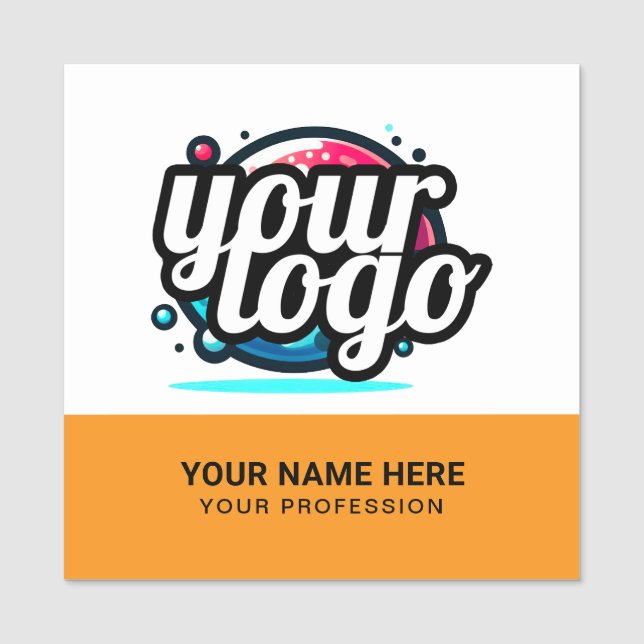 Quadratischer cooler Mitarbeiter-Pin-Name-Tag mit  Namensschild (Vorderseite)