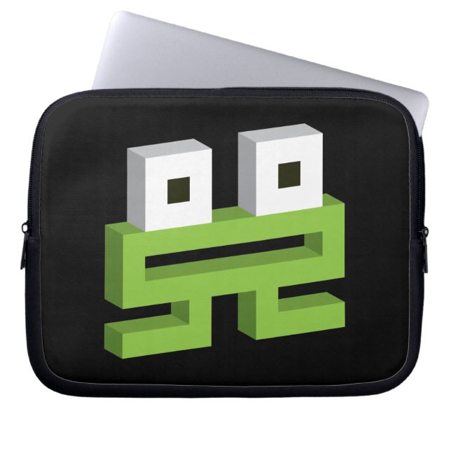 Quadratischer Frosch Laptopschutzhülle (Vorderseite)