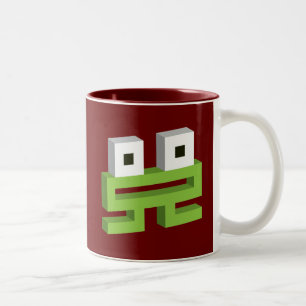 Quadratischer Frosch Zweifarbige Tasse