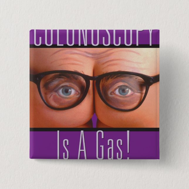 Quadratischer Knopf Button (Vorderseite)