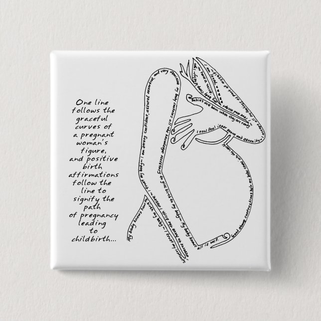 Quadratischer Knopf Button (Vorderseite)