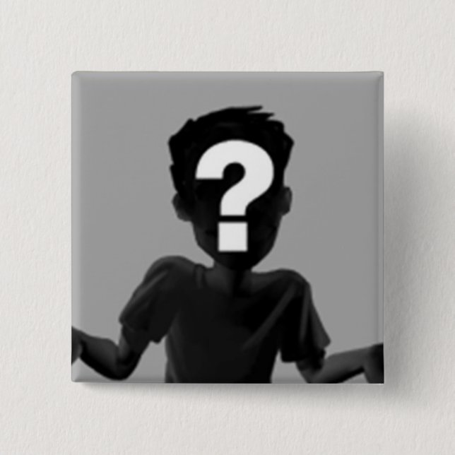 Quadratischer Knopf Button (Vorderseite)