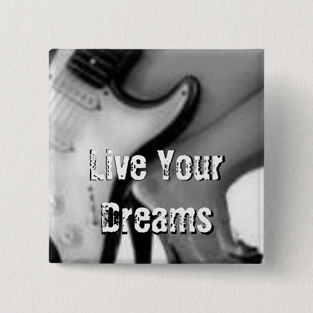 Quadratischer Knopf Button (Vorderseite)