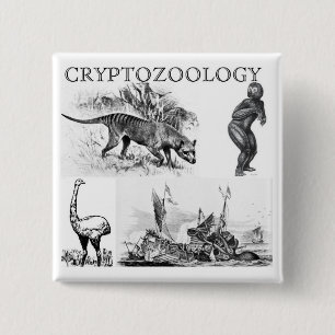 quadratischer Knopf/Button des Cryptozoology Button