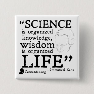 Quadratischer Knopf Immanuel Kants Button