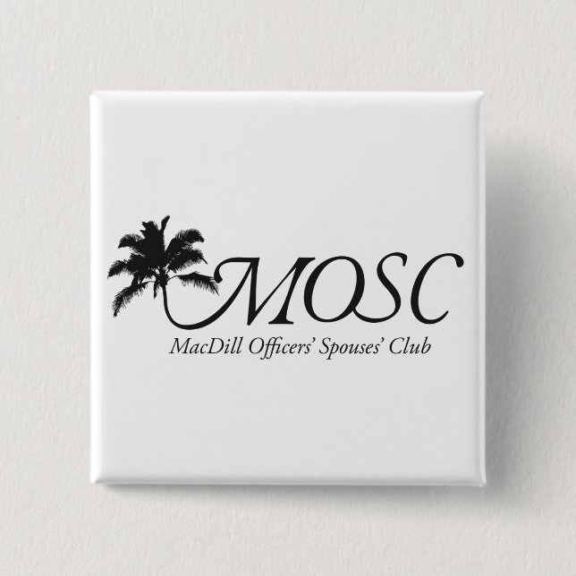 Quadratischer Knopf mit Logo Button (Vorderseite)