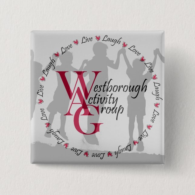 Quadratischer Knopf - rundes Logo Button (Vorderseite)