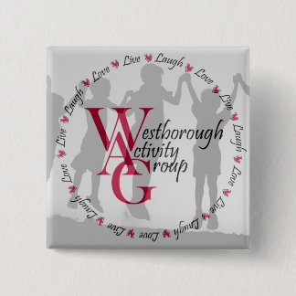 Quadratischer Knopf - rundes Logo Button