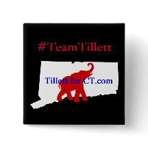 Quadratischer Knopf #TeamTillett Logo CT