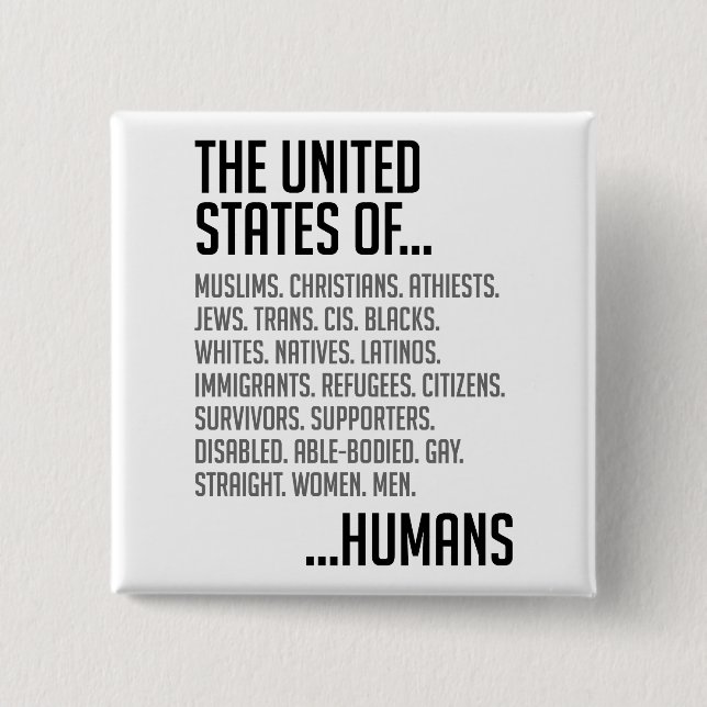 Quadratischer Knopf Vereinigter Staaten Button (Vorderseite)