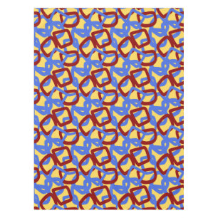 Quadratischer Knoten Königlich Blau Karmesinrot Tischdecke