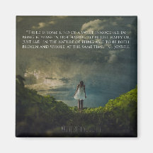 quadratischer Kühlschrankmagnet mit inspirierend M