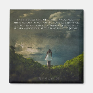 quadratischer Kühlschrankmagnet mit inspirierend M Magnet