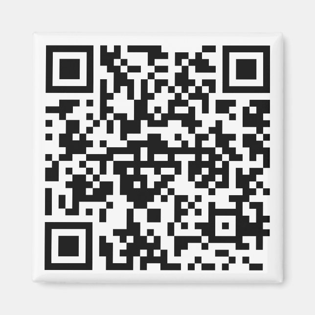Quadratischer Magnet mit QR-Code (Vorne)
