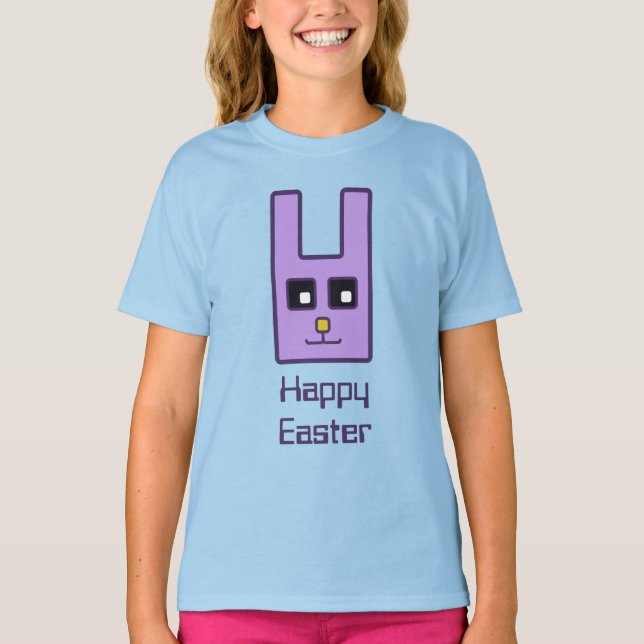 Quadratischer Osterhasen-T - Shirt (Kind) (Vorderseite)