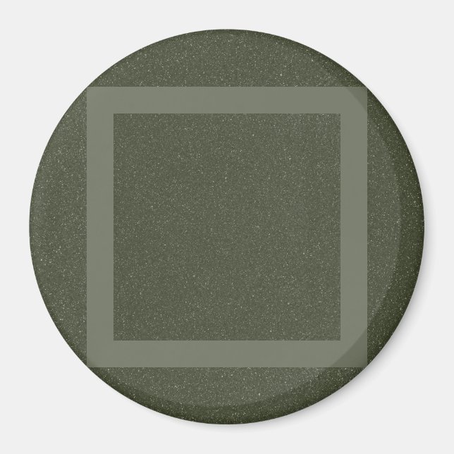 Quadratischer Rahmen Moosgrüner Magnet (Vorne)