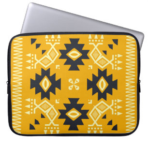 Quadratischer Schal, Paisley-Blumenbatik. Laptopschutzhülle