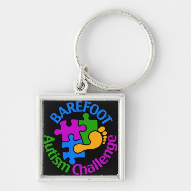 Quadratischer Schlüsselanhänger BAC (Vorne)