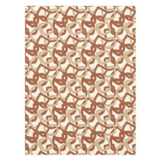 Quadratischer Tangle Burnt Sienna Creme Tischdecke