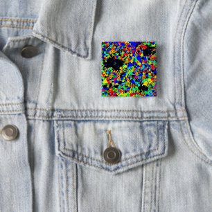quadratisches Button mit abstrakten Kunstwerken.
